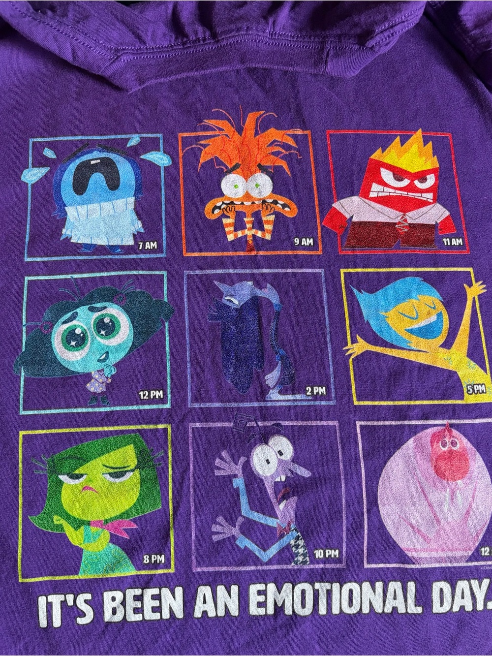 Inside Out Characters T-Shirt - Purple